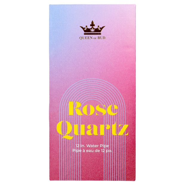 QOB Rose Quartz Dual Use Water Pipe - 12 in.