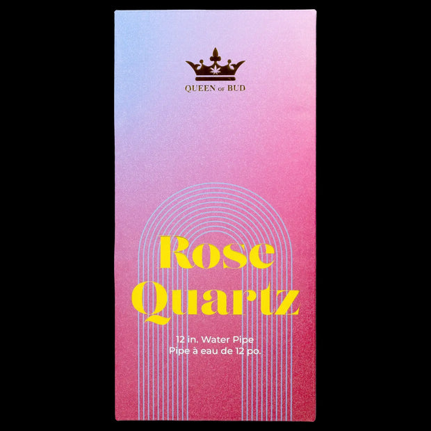 QOB Rose Quartz Dual Use Water Pipe - 12 in.