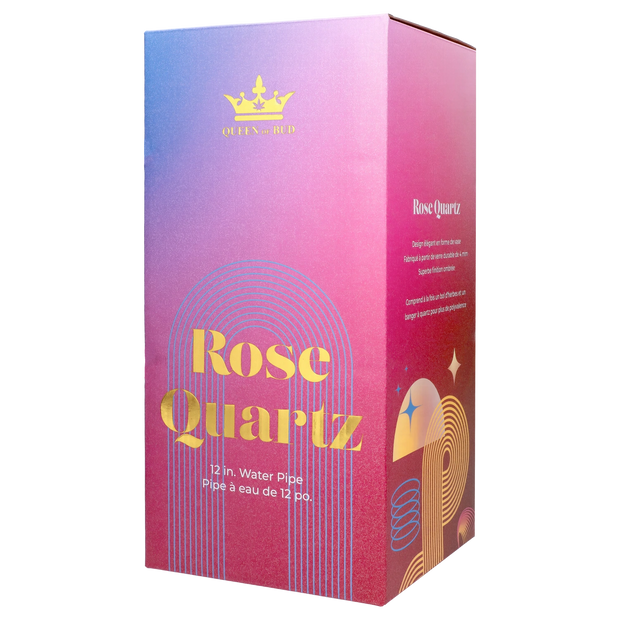 QOB Rose Quartz Dual Use Water Pipe - 12 in.