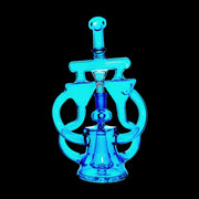 Neon Double Recycler with Pyramid Percolator Water Pipe