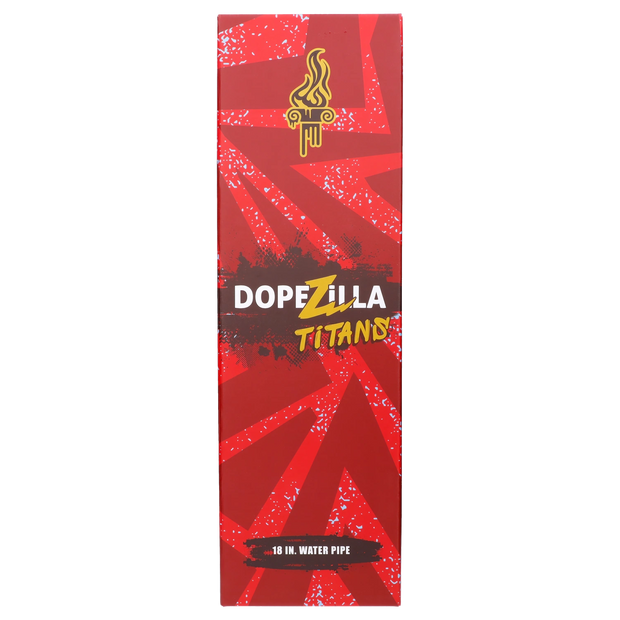 Dopezilla Titans Promethus Water Pipe Black 18 in.