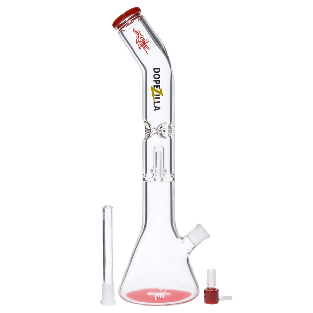 Dopezilla Titans Promethus Water Pipe Red 18 in.