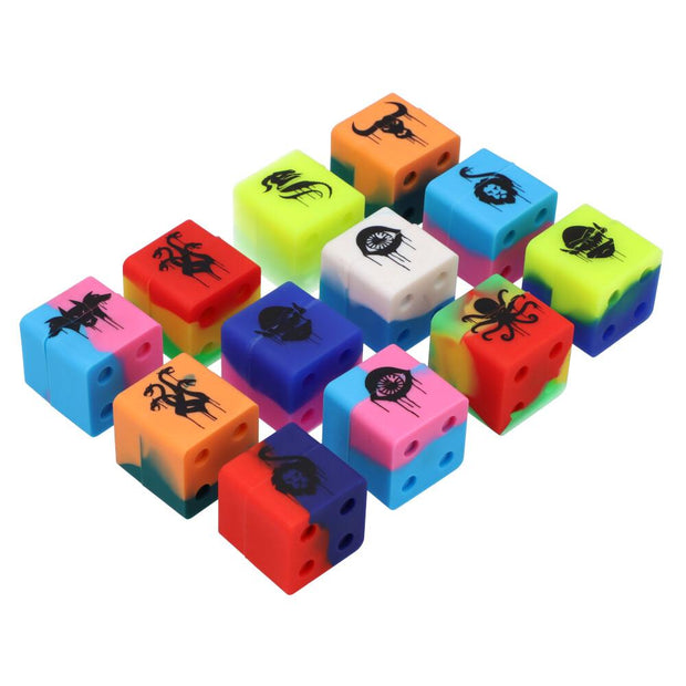 Title: Dopezilla 30mm Lego Cube Silicone Stash Jar 25/Jar