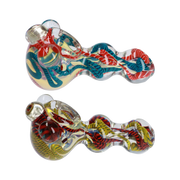 Valiant Twisty Color Marble Spoon Pipe - 4.5 in.