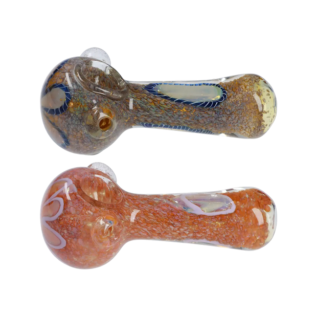 Valiant Frit Eye Spoon Pipe - 4.5 in.