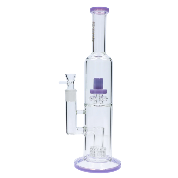 Valiant Dual Perc with Color Accents Water Pipe - 15 in.