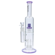 Valiant Dual Perc with Color Accents Water Pipe - 15 in.