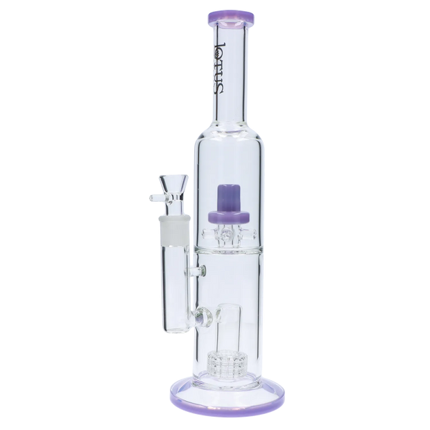 Valiant Dual Perc with Color Accents Water Pipe - 15 in.