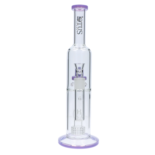 Valiant Dual Perc with Color Accents Water Pipe - 15 in.