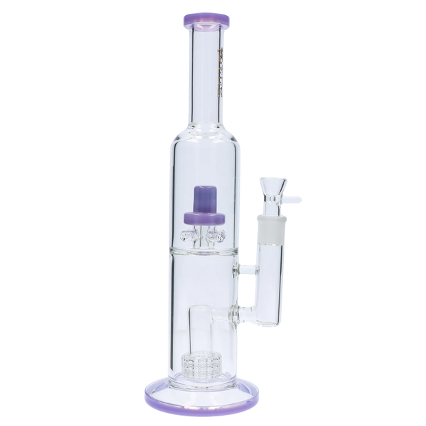 Valiant Dual Perc with Color Accents Water Pipe - 15 in.