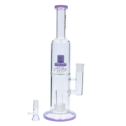 Valiant Dual Perc with Color Accents Water Pipe - 15 in.