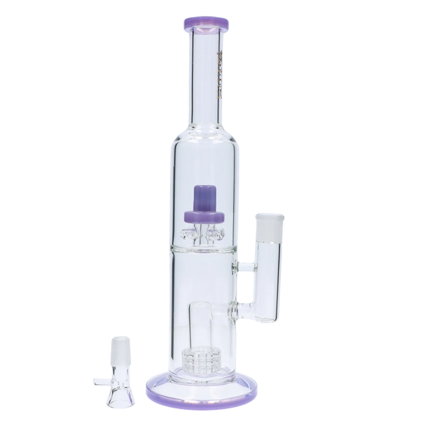 Valiant Dual Perc with Color Accents Water Pipe - 15 in.