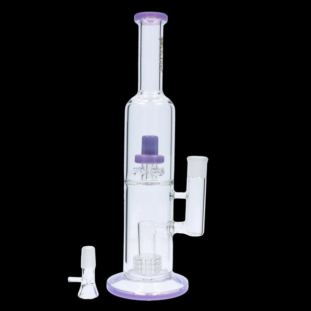 Valiant Dual Perc with Color Accents Water Pipe - 15 in.