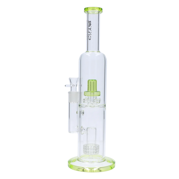 Valiant Dual Perc with Color Accents Water Pipe - 15 in.