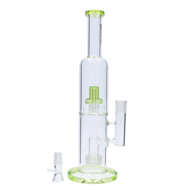 Valiant Dual Perc with Color Accents Water Pipe - 15 in.