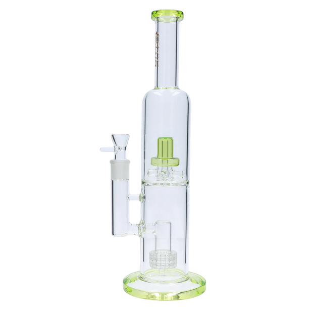 Valiant Dual Perc with Color Accents Water Pipe - 15 in.