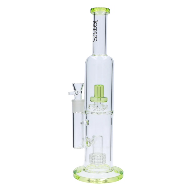 Valiant Dual Perc with Color Accents Water Pipe - 15 in.