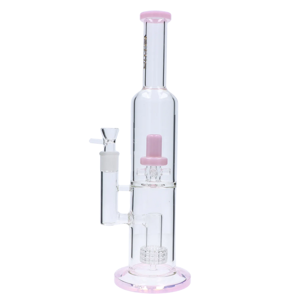 Valiant Dual Perc with Color Accents Water Pipe - 15 in.