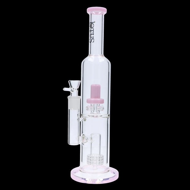 Valiant Dual Perc with Color Accents Water Pipe - 15 in.