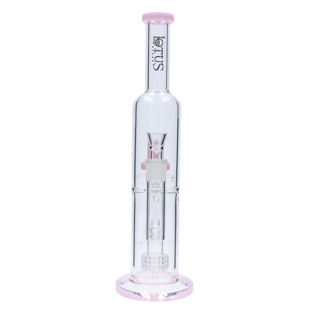 Valiant Dual Perc with Color Accents Water Pipe - 15 in.