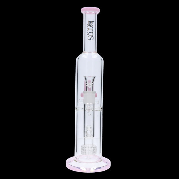 Valiant Dual Perc with Color Accents Water Pipe - 15 in.