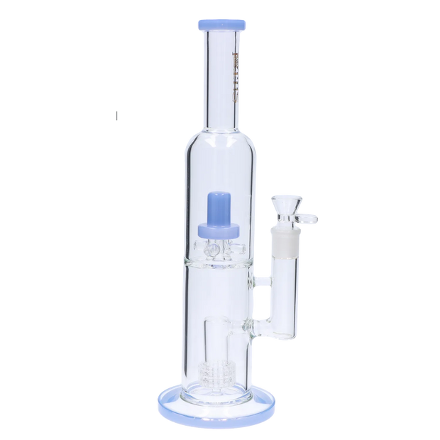 Valiant Dual Perc with Color Accents Water Pipe - 15 in.