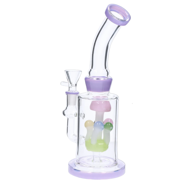 Valiant Multi-Mushroom Perc Water Pipe - 9 in.