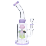 Valiant Multi-Mushroom Perc Water Pipe - 9 in.