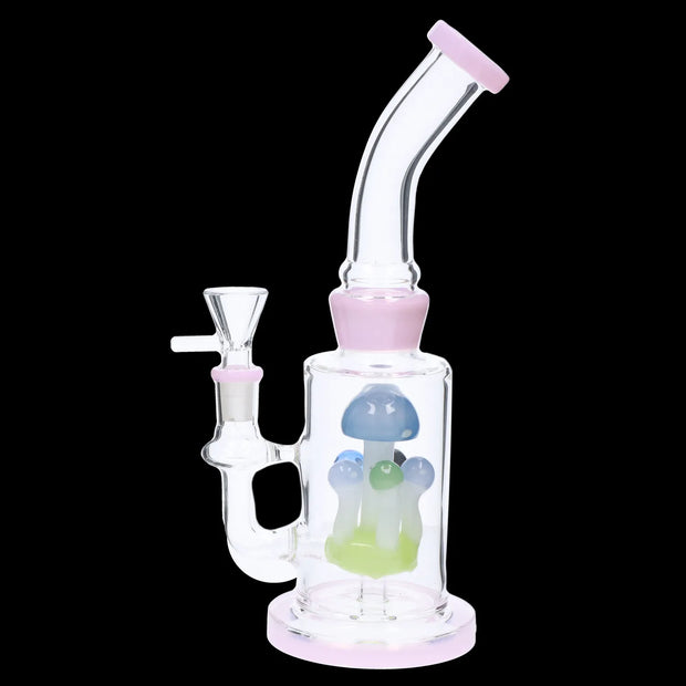 Valiant Multi-Mushroom Perc Water Pipe - 9 in.