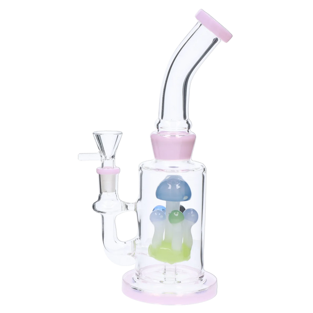 Valiant Multi-Mushroom Perc Water Pipe - 9 in.