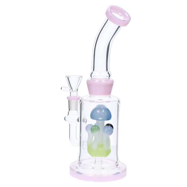 Valiant Multi-Mushroom Perc Water Pipe - 9 in.