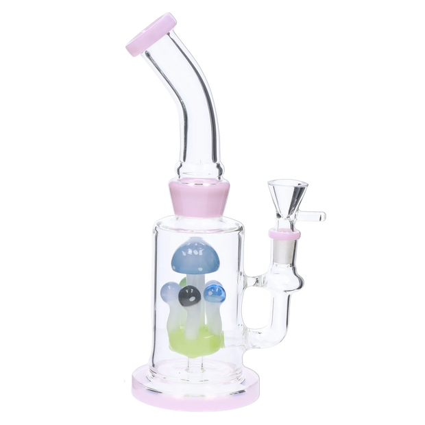 Valiant Multi-Mushroom Perc Water Pipe - 9 in.