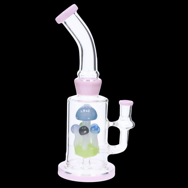 Valiant Multi-Mushroom Perc Water Pipe - 9 in.