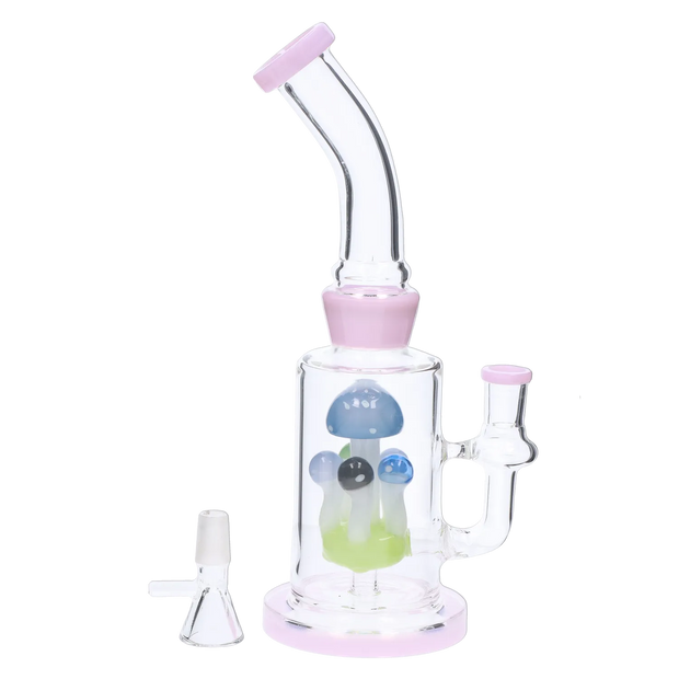 Valiant Multi-Mushroom Perc Water Pipe - 9 in.