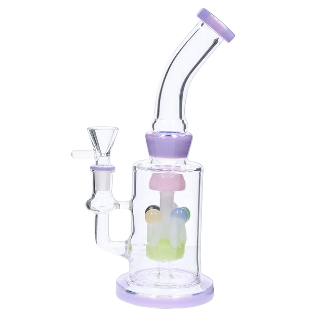 Valiant Multi-Mushroom Perc Water Pipe - 9 in.