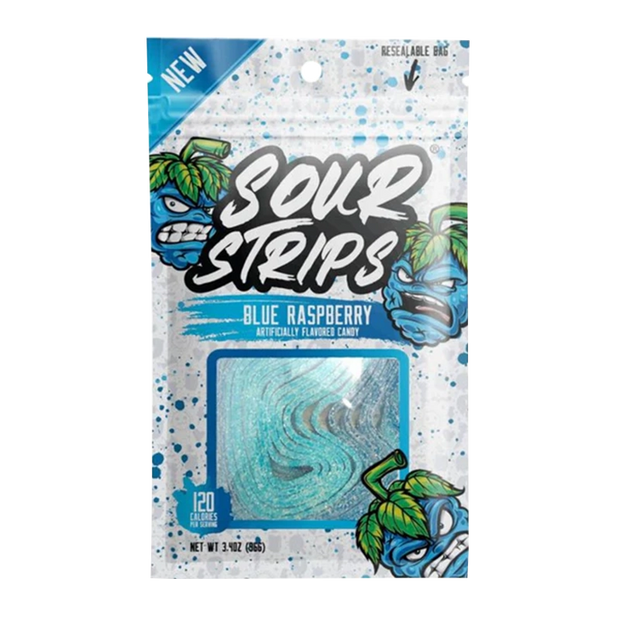 Sour Strips - Blue Raspberry Candy Strips