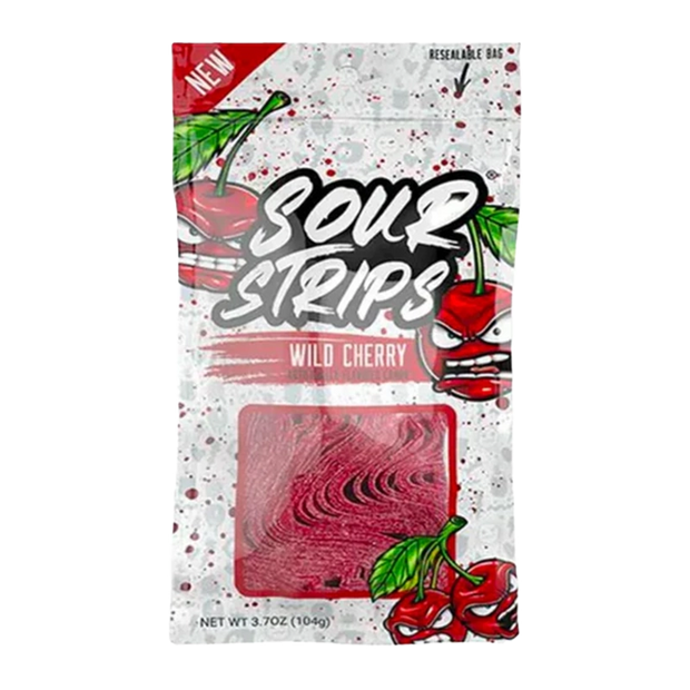 Sour Strips - Wild Cherry Candy Strips