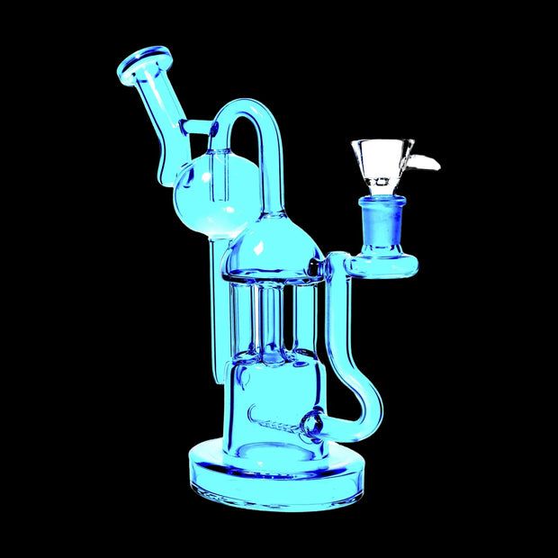 Neon Scientific Inline Percolator and Big Bubble Water Pipe