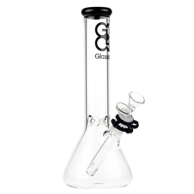 Glasscity Beaker Ice Bong-Black-10 in