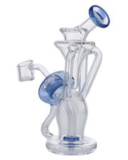 Bent Neck Dab Rig Recycler-Blue-6in(RCL-S-034B)