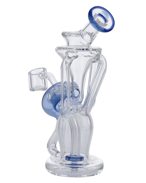 Bent Neck Dab Rig Recycler-Blue-6in(RCL-S-034B)